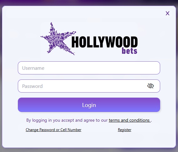 Hollywoodbets login process