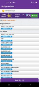 Hollywoodbets Data free App Download Lucky numbers page