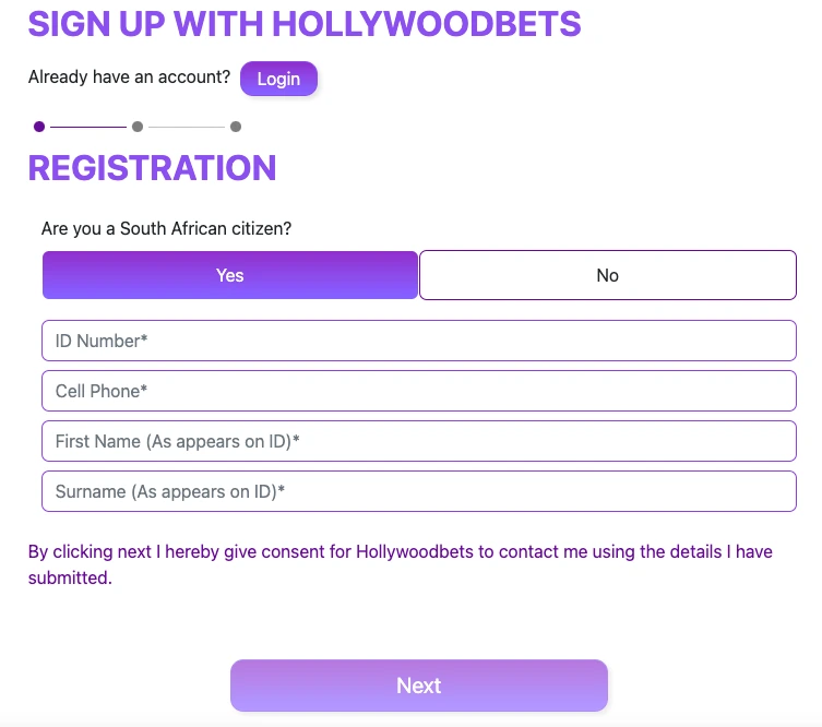 How to Register at Hollywoodbets